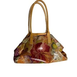 Vintage Maurizio Taiuti Floral genuine Leather Tote Bag/Purse/Hobo Made in Italy